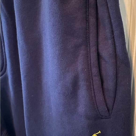Men's Polo Ralph Lauren Sz XL Navy Blue Pockets Fleece Drawstring Sweat Shorts - Picture 3 of 6